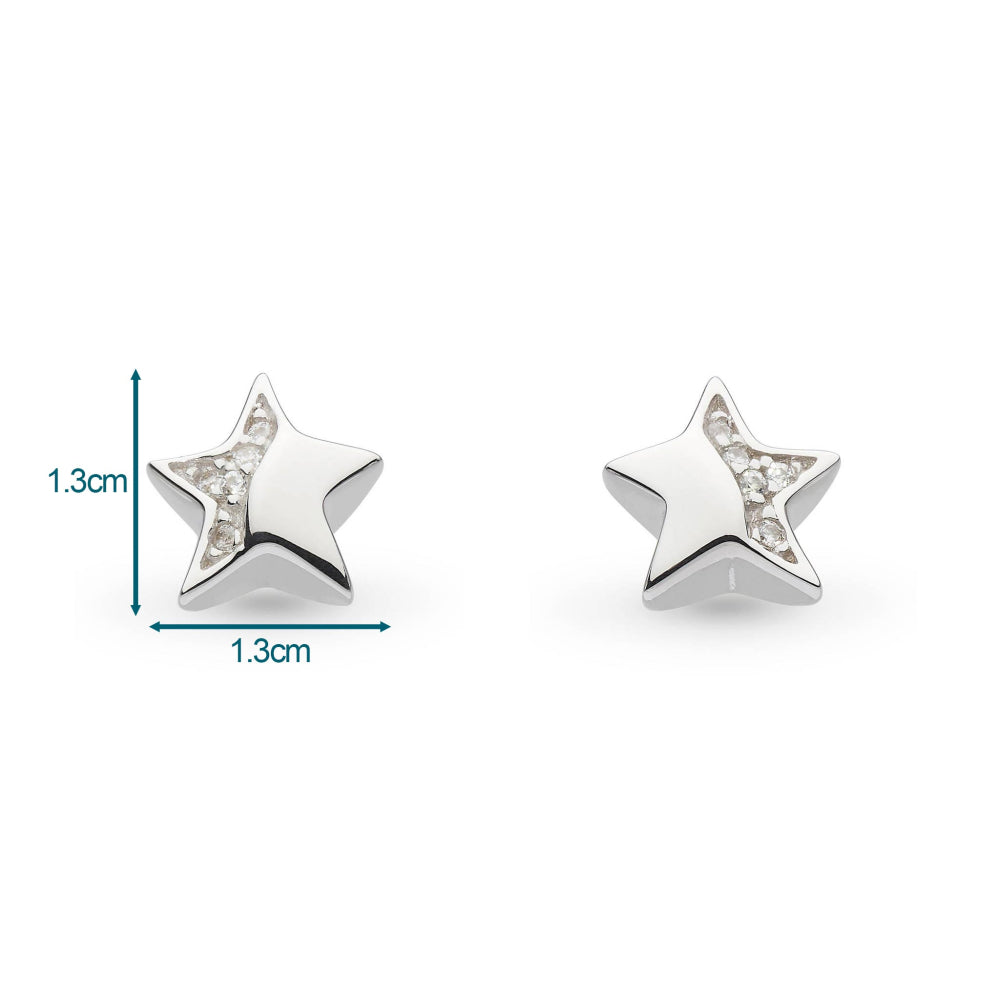 Kit Heath - Miniatures Starlight Pavé Stud Earrings - Silver