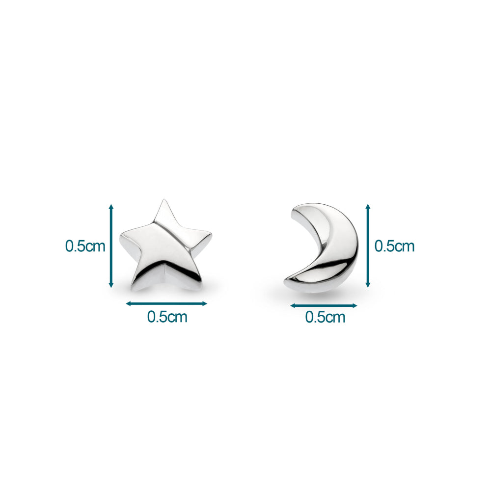 Kit Heath - Miniatures Moonlight Stud Earrings - Silver