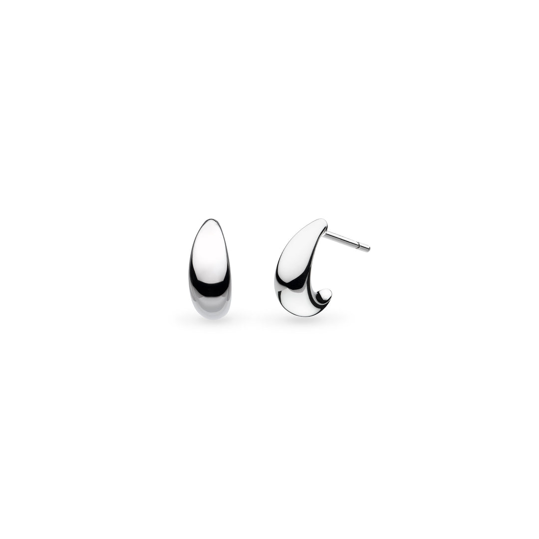 Kit Heath - Coast Pebble Smooth Hoop Earrings - Silver