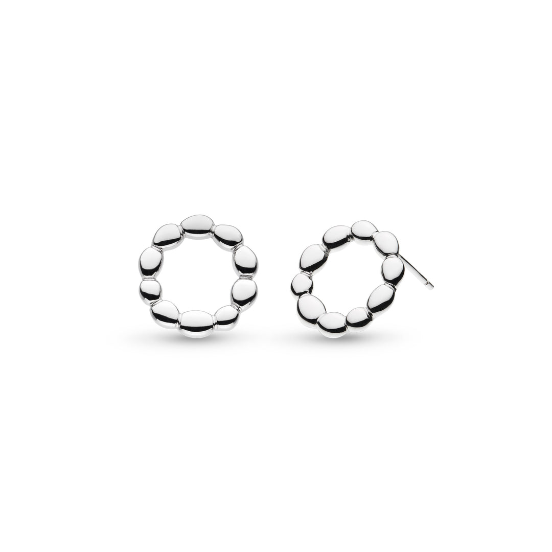 Kit Heath - Coast Pebble Ridge Stud Earrings - Silver