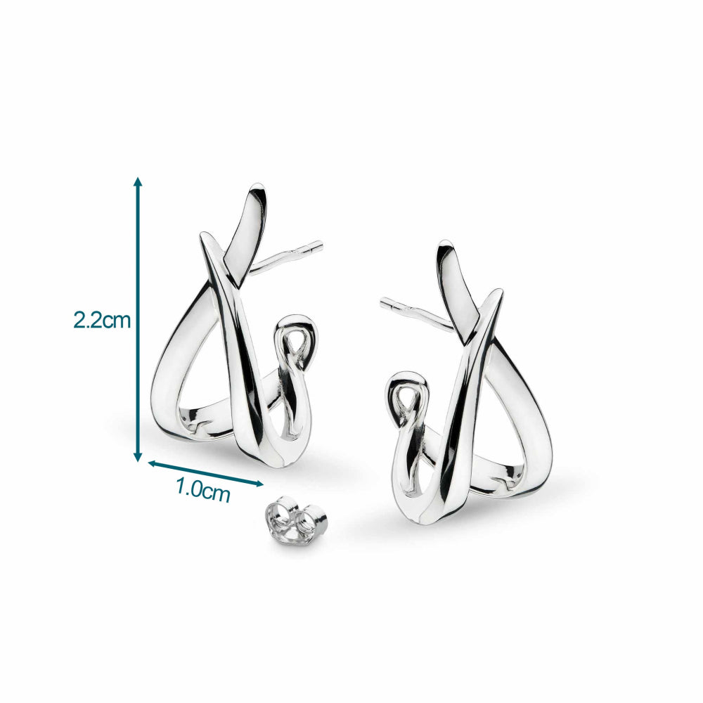 Kit Heath - Entwine Twine Twist Hoop Earrings - Silver