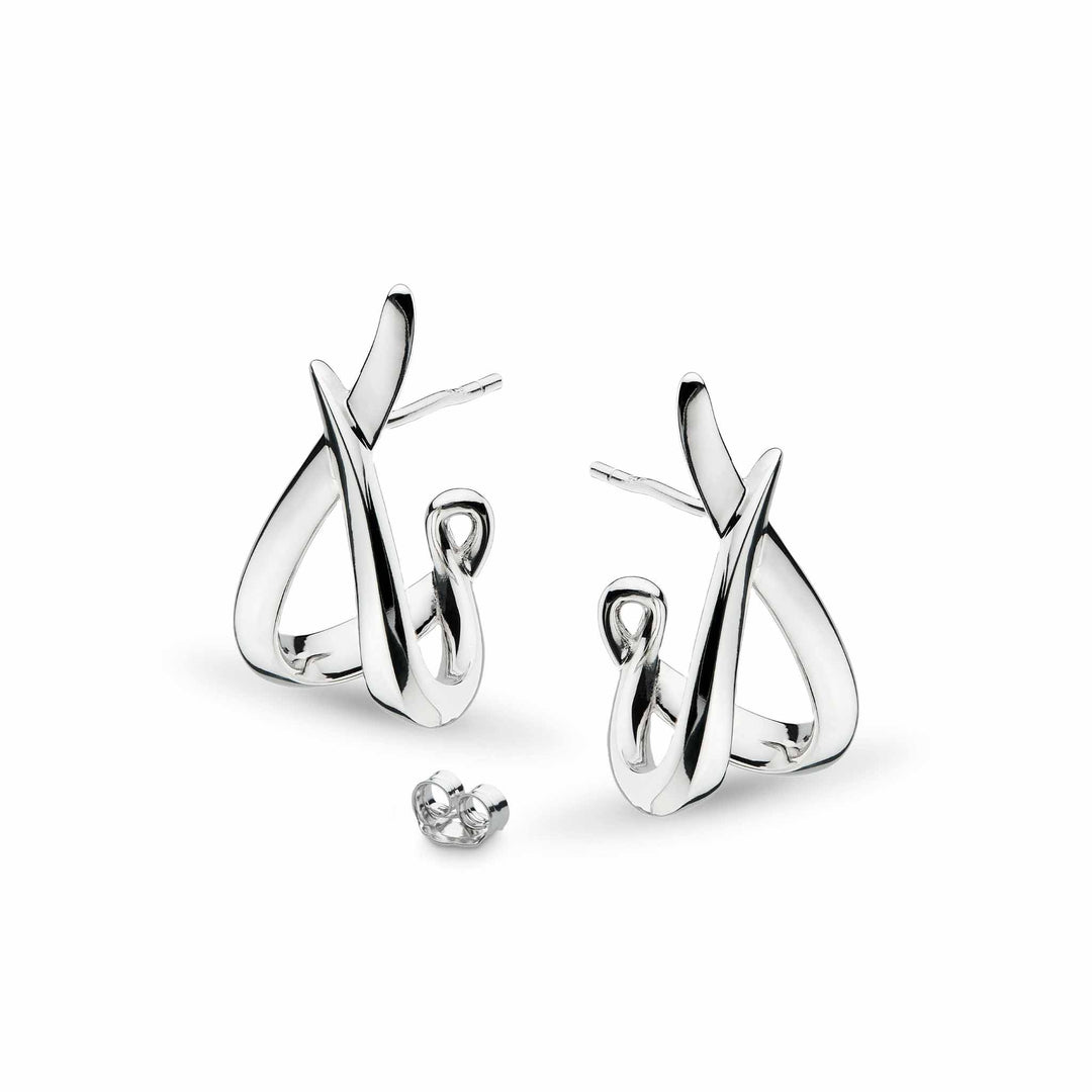 Kit Heath - Entwine Twine Twist Hoop Earrings - Silver