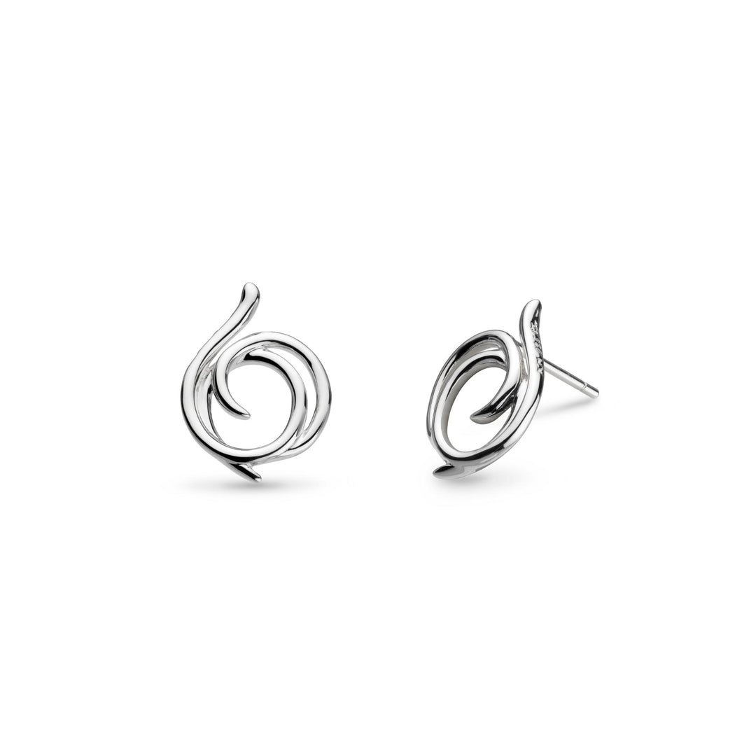 Kit Heath - Entwine Helix Wrap Stud Earrings - Silver
