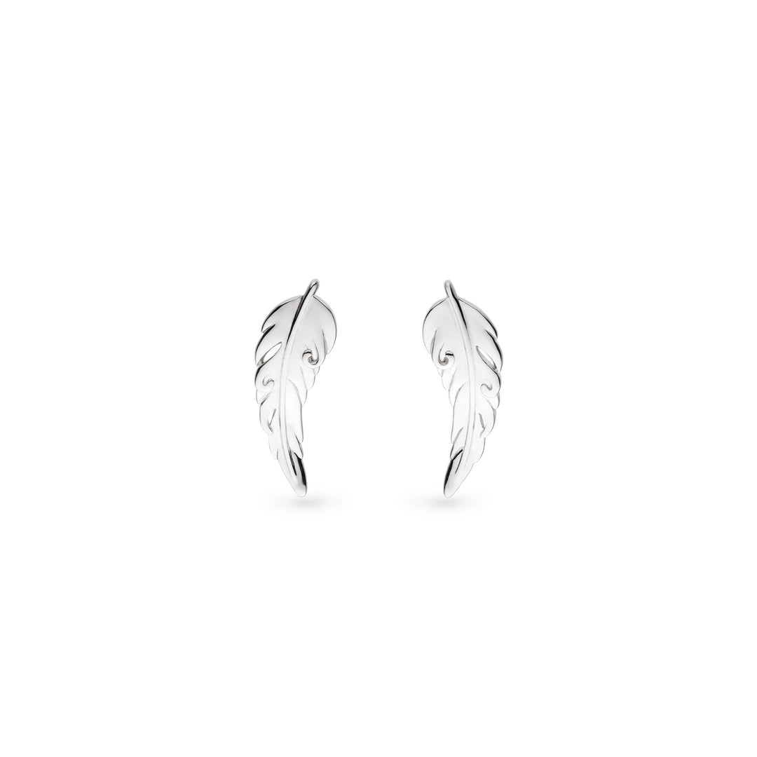 Kit Heath - Feather Wisp Stud Earrings - Silver