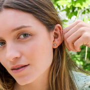 Kit Heath - Blossom Flyte Honey Flower Stud Earrings - Silver