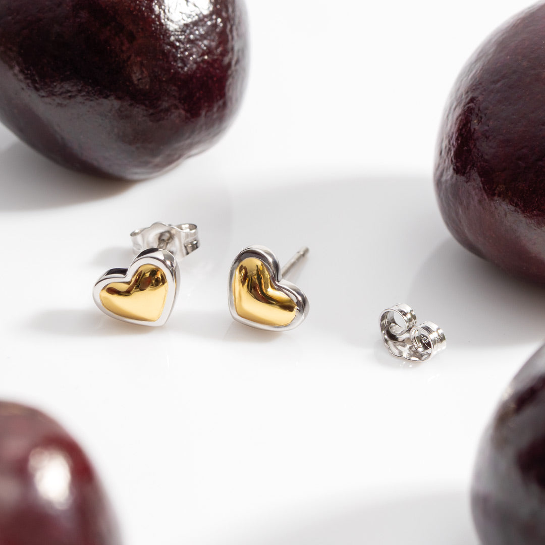 Kit Heath - Heart of Gold Stud Earrings - Gold