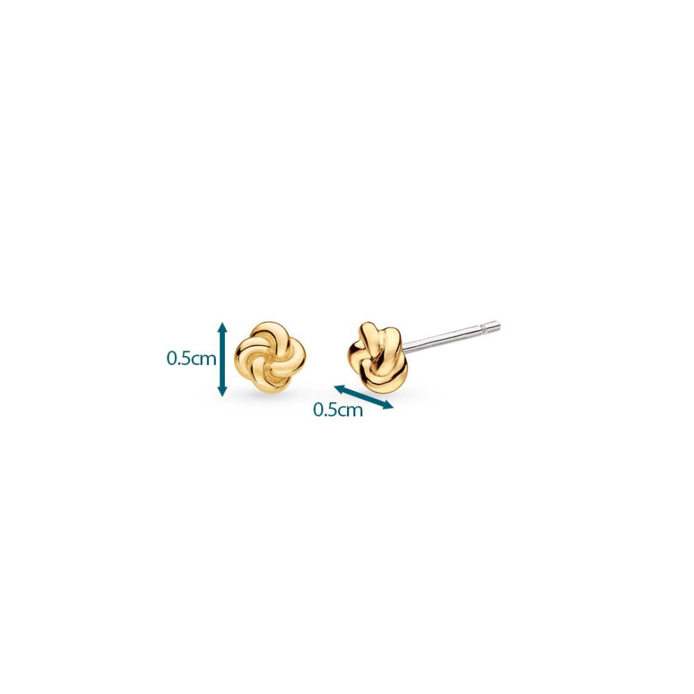 Kit Heath - Marina Tide Knot Golden Stud Earrings - Gold