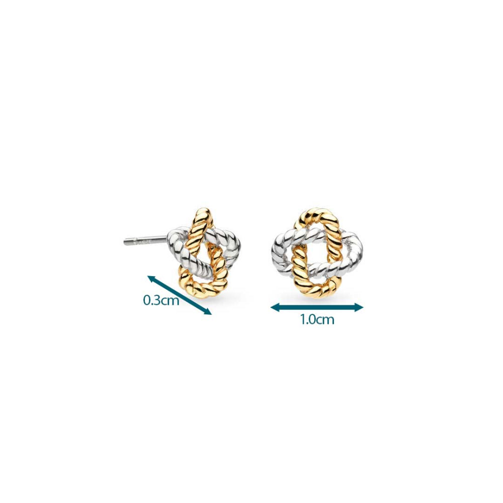 Kit Heath - Marina Rope Knot Golden Stud Earrings - Gold
