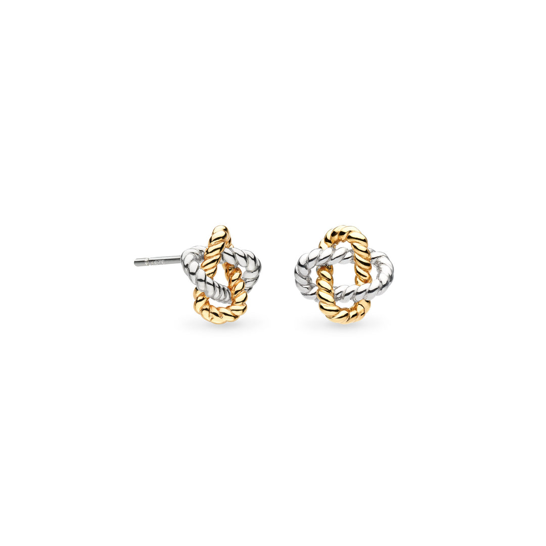 Kit Heath - Marina Rope Knot Golden Stud Earrings - Gold