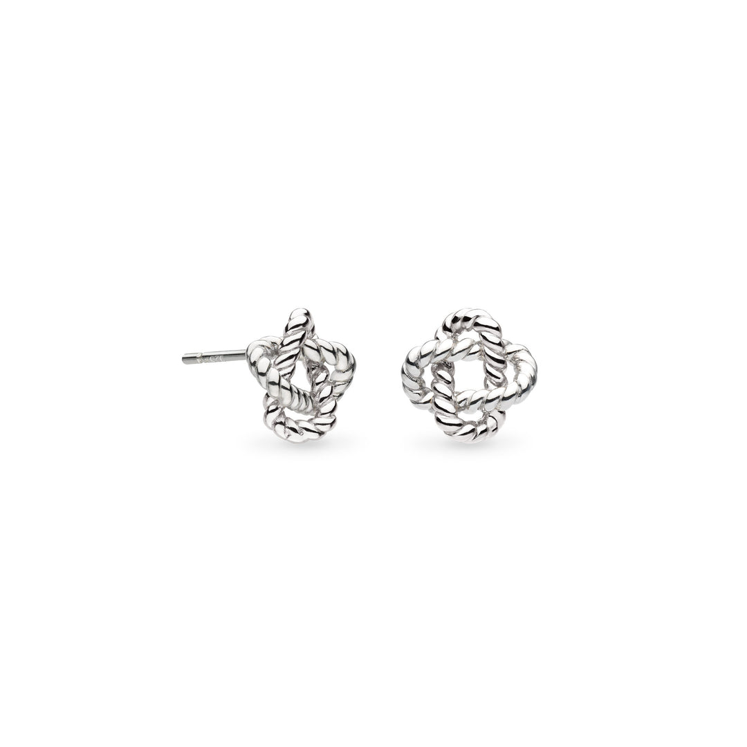 Kit Heath - Marina Rope Knot Stud Earrings - Silver