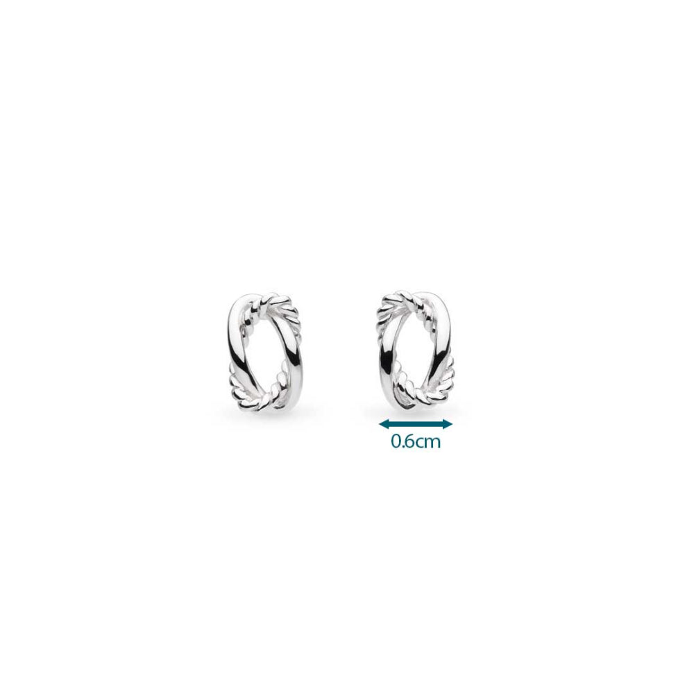 Kit Heath - Marina Rope Twist Stud Earrings - Silver