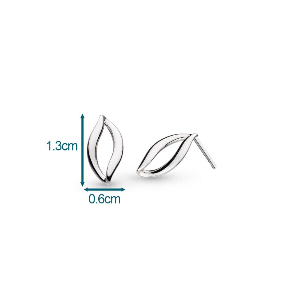 Kit Heath - Entwine Twine Link Stud Earrings - Silver