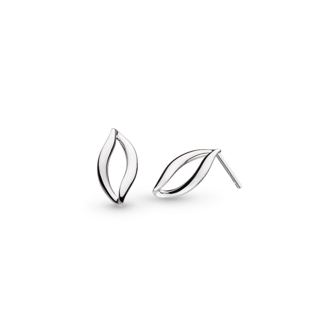 Kit Heath - Entwine Twine Link Stud Earrings - Silver