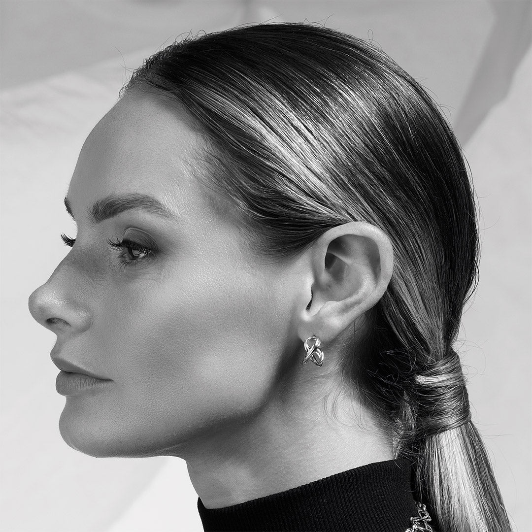 Kit Heath - Infinity Hoop Earrings - Silver