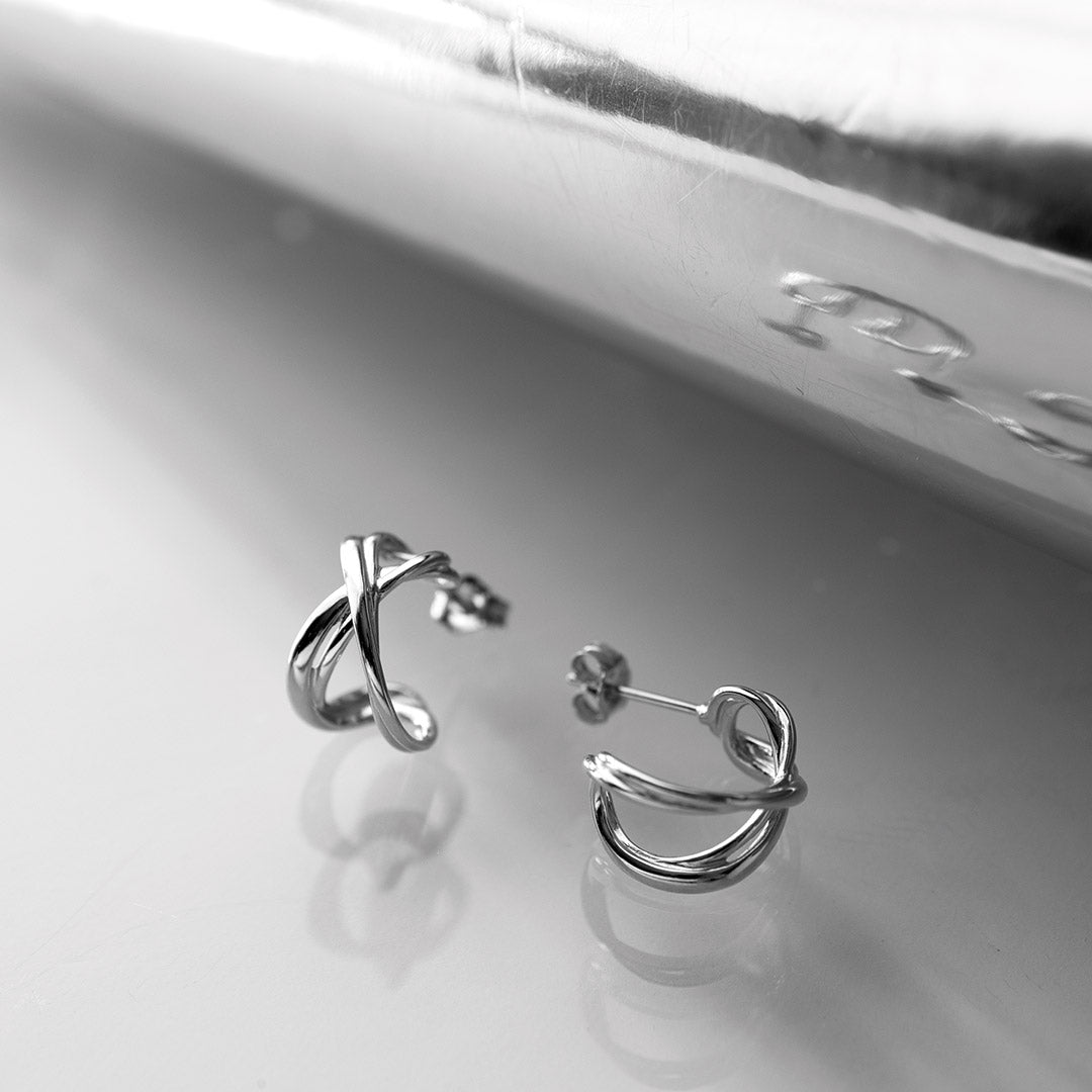 Kit Heath - Infinity Hoop Earrings - Silver