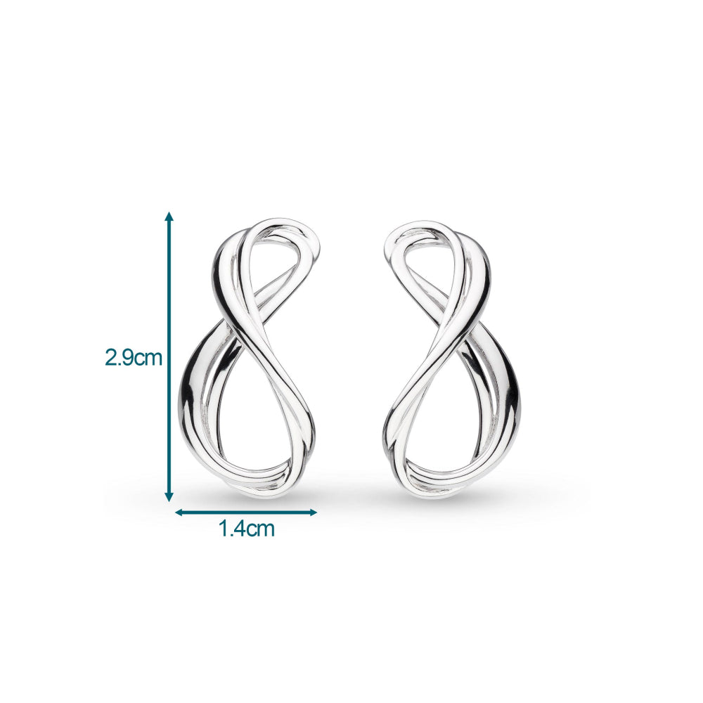 Kit Heath - Infinity Grande Stud Earrings - Silver