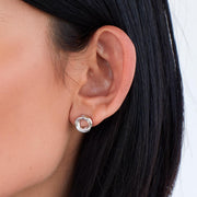 Kit Heath - Bevel Trilogy Stud Earrings - Silver