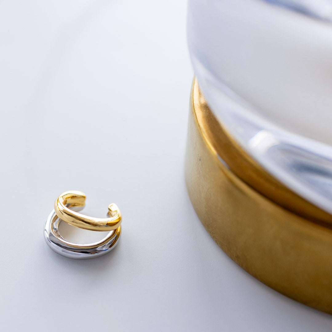 Kit Heath - Bevel Cirque Link Golden Solo Ear Cuff - Gold