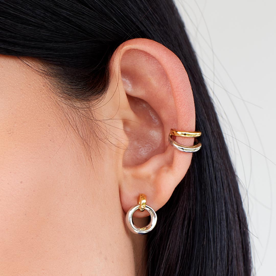 Kit Heath - Bevel Cirque Link Golden Solo Ear Cuff - Gold
