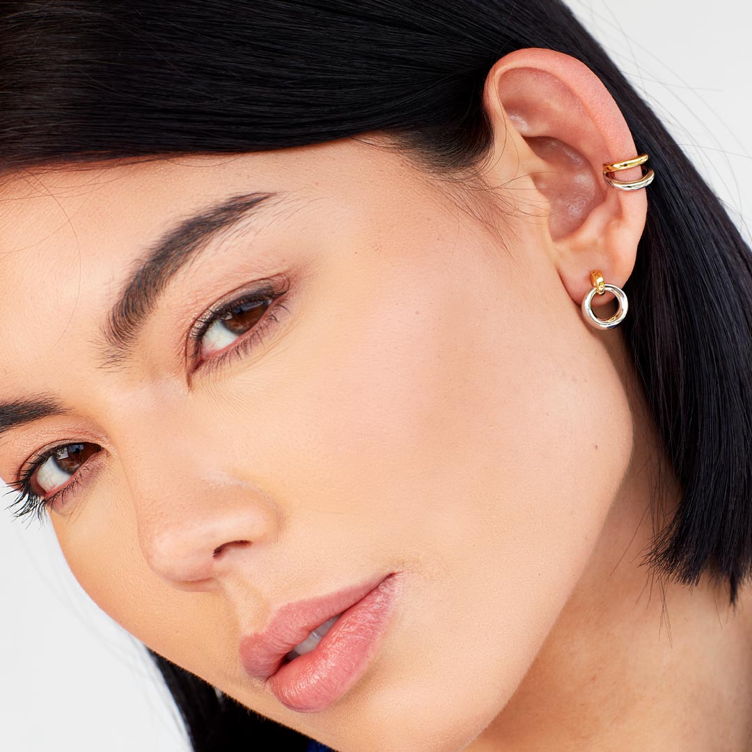 Kit Heath - Bevel Cirque Link Golden Solo Ear Cuff - Gold