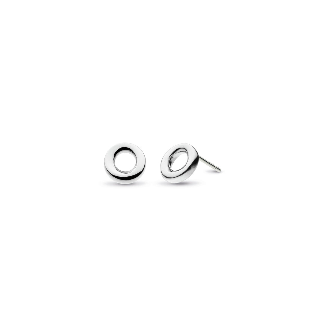 Kit Heath - Bevel Cirque Mini Stud Earrings - Silver