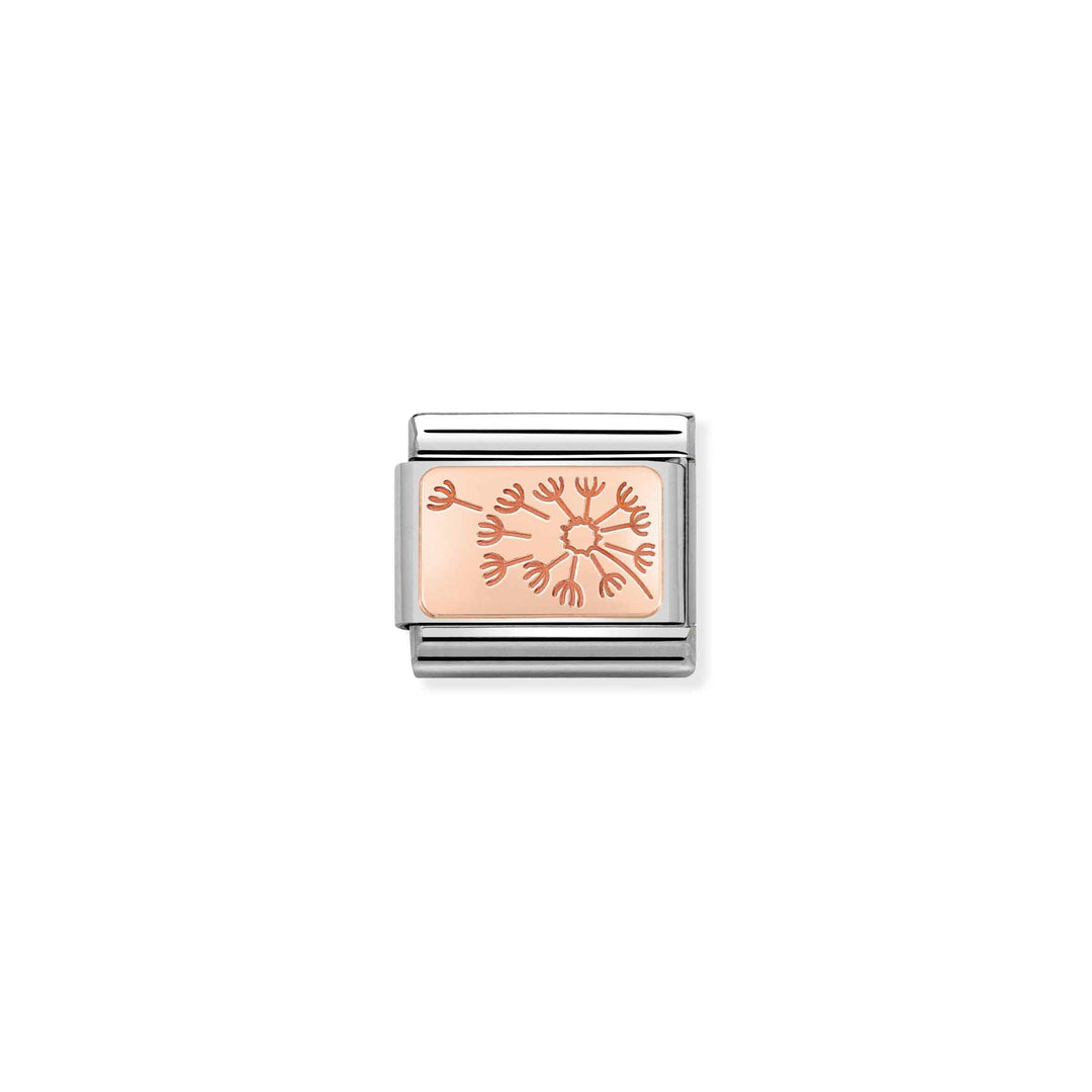 Nomination - Rose Gold Dandelion Charm