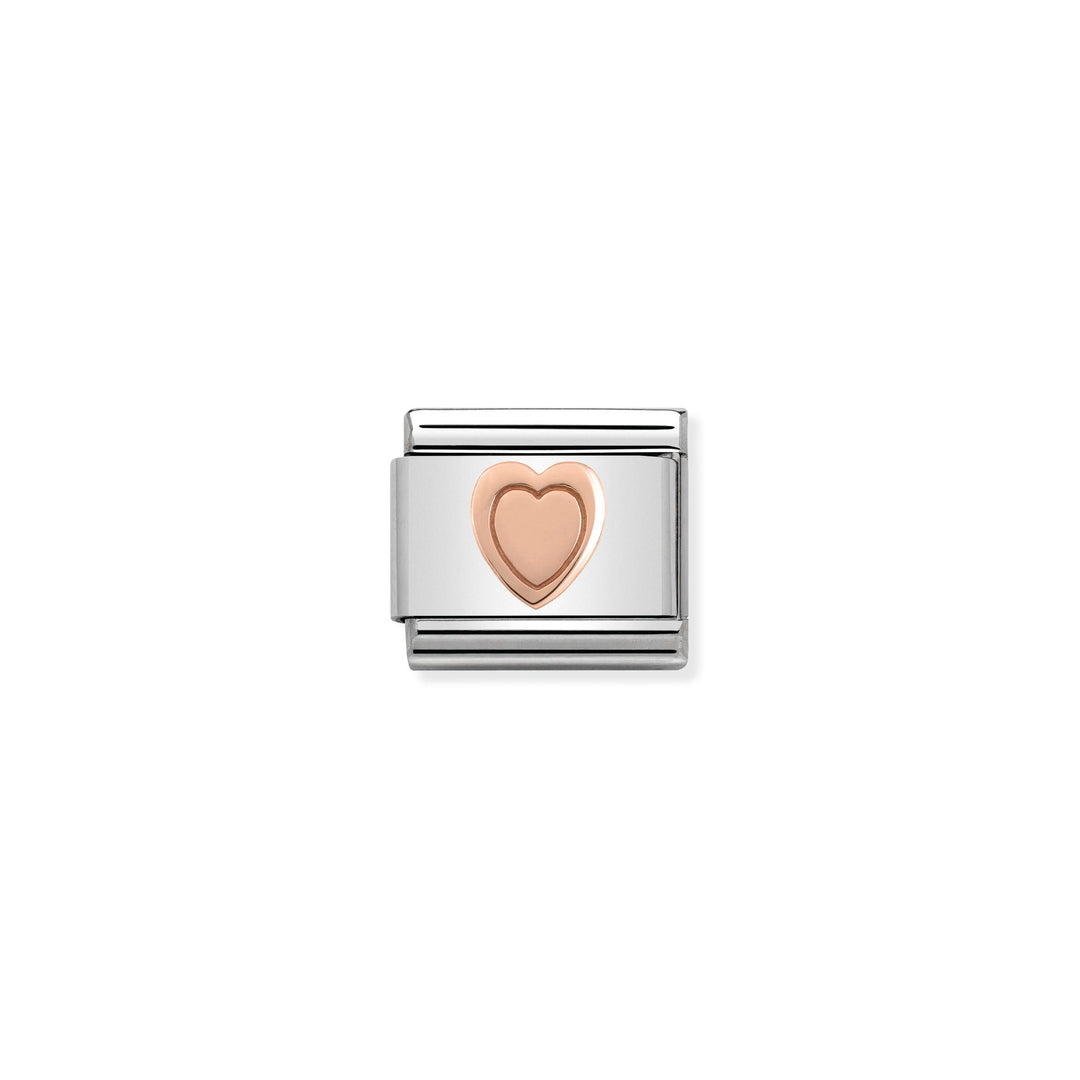 Nomination - Rose Gold Heart Charm