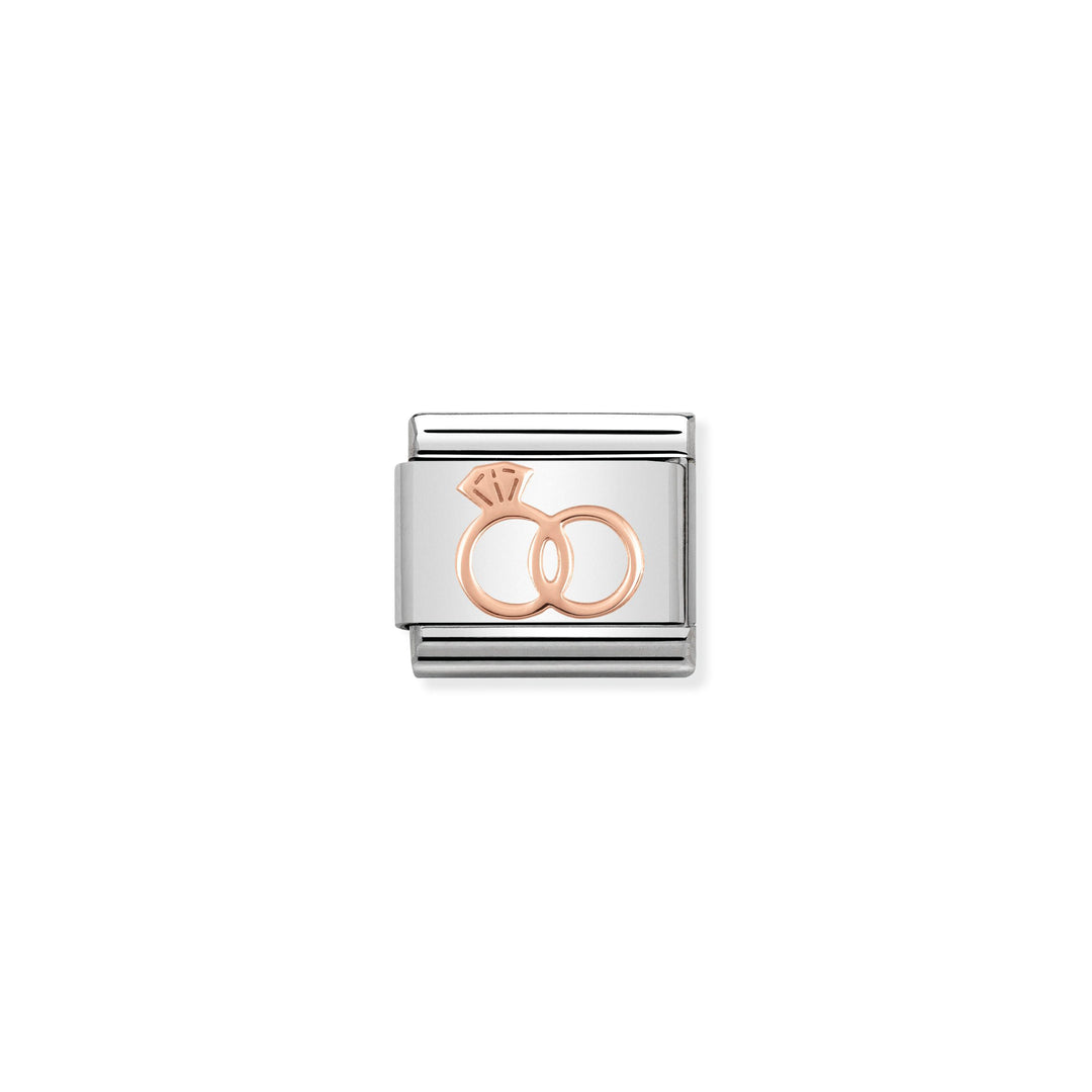 Nomination - Rose Gold Marriage Rings Charm