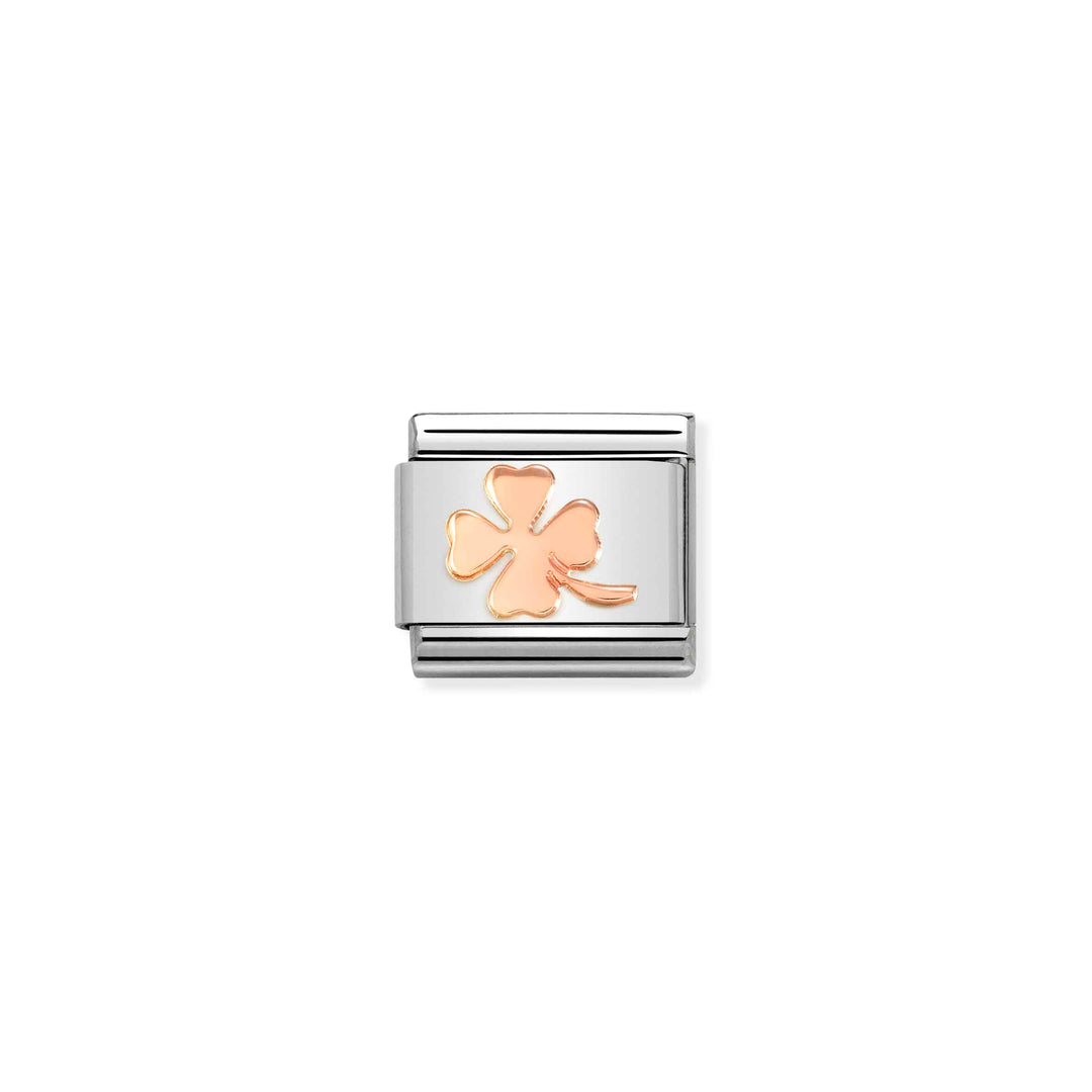 Nomination - Rose Gold Four-Leaf Clover Charm