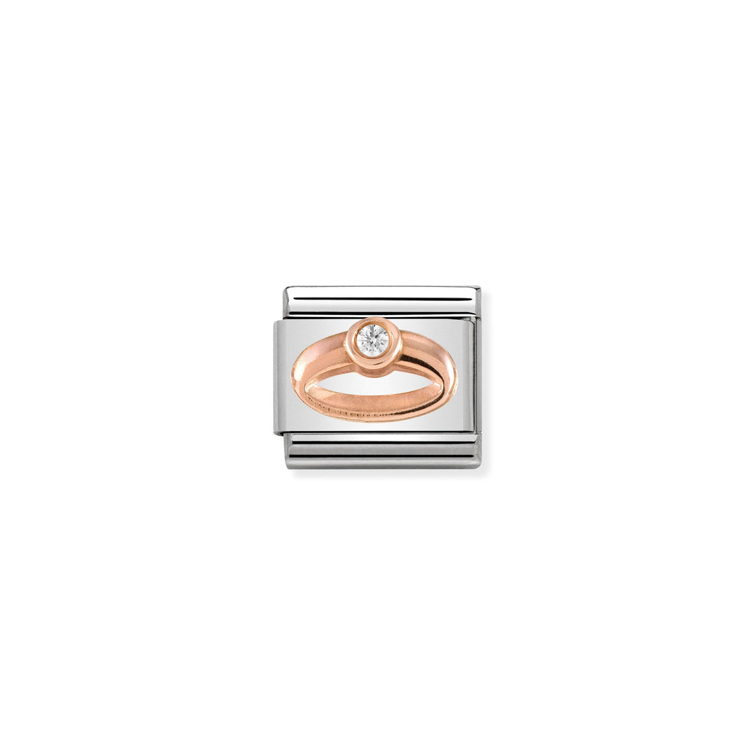 Nomination - Rose Gold CZ Ring Charm