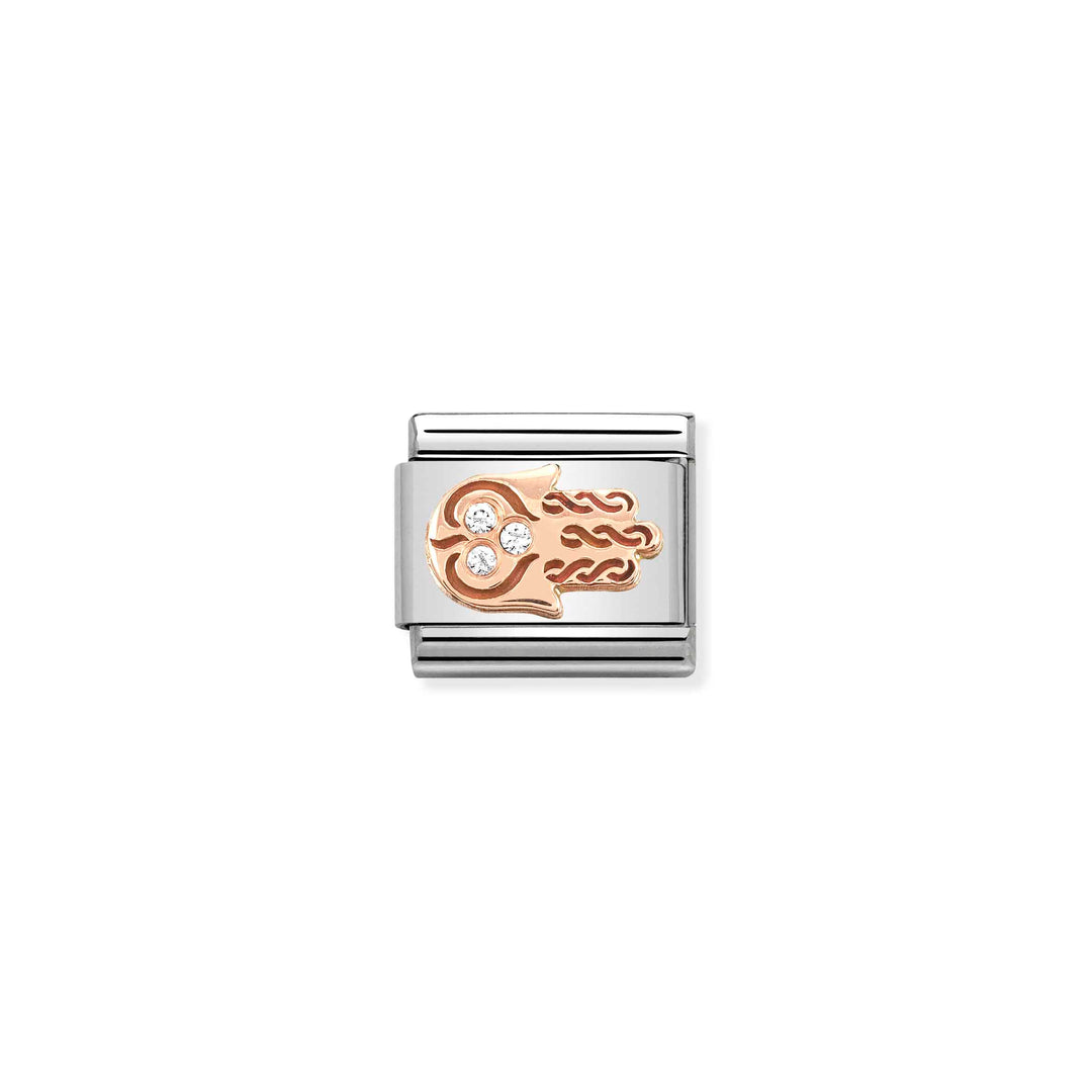 Nomination - Rose Gold Hand of Fatima Charm