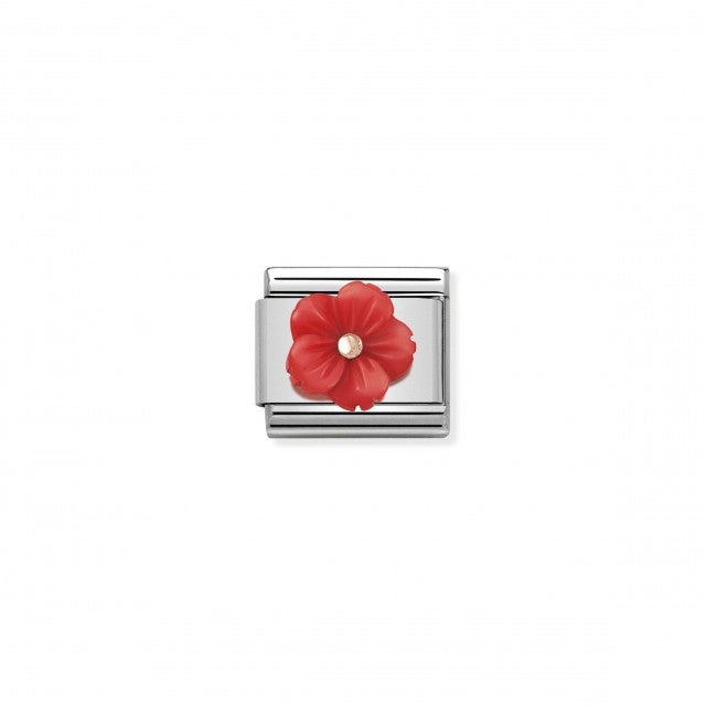 Nomination - Classic Red Flower Charm