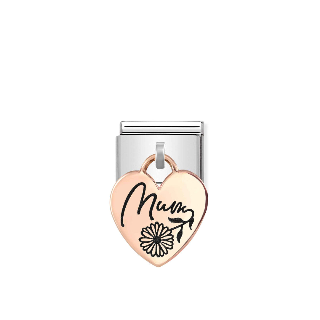 Nomination - Rose Gold Mum Heart Pendant Charm