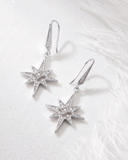 Kit Heath - Céleste North Star Drop Earrings - Silver