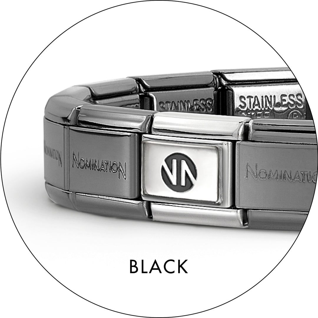 Nomination - Classic Gunmetal Plain Base Bracelet