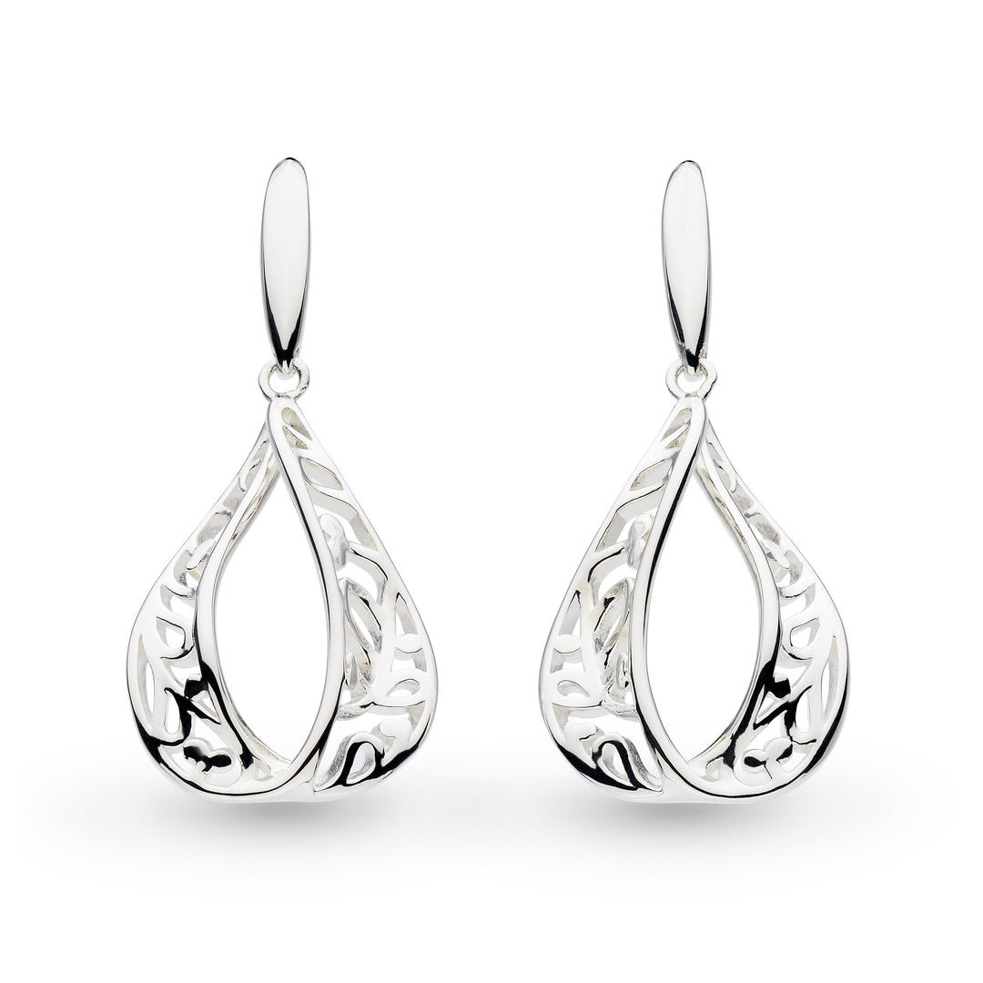 Kit Heath - Blossom Flourish Loupe Drop Earrings - Silver