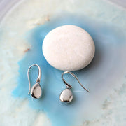 Kit Heath - Pebble Droplet Drop Earrings - Silver