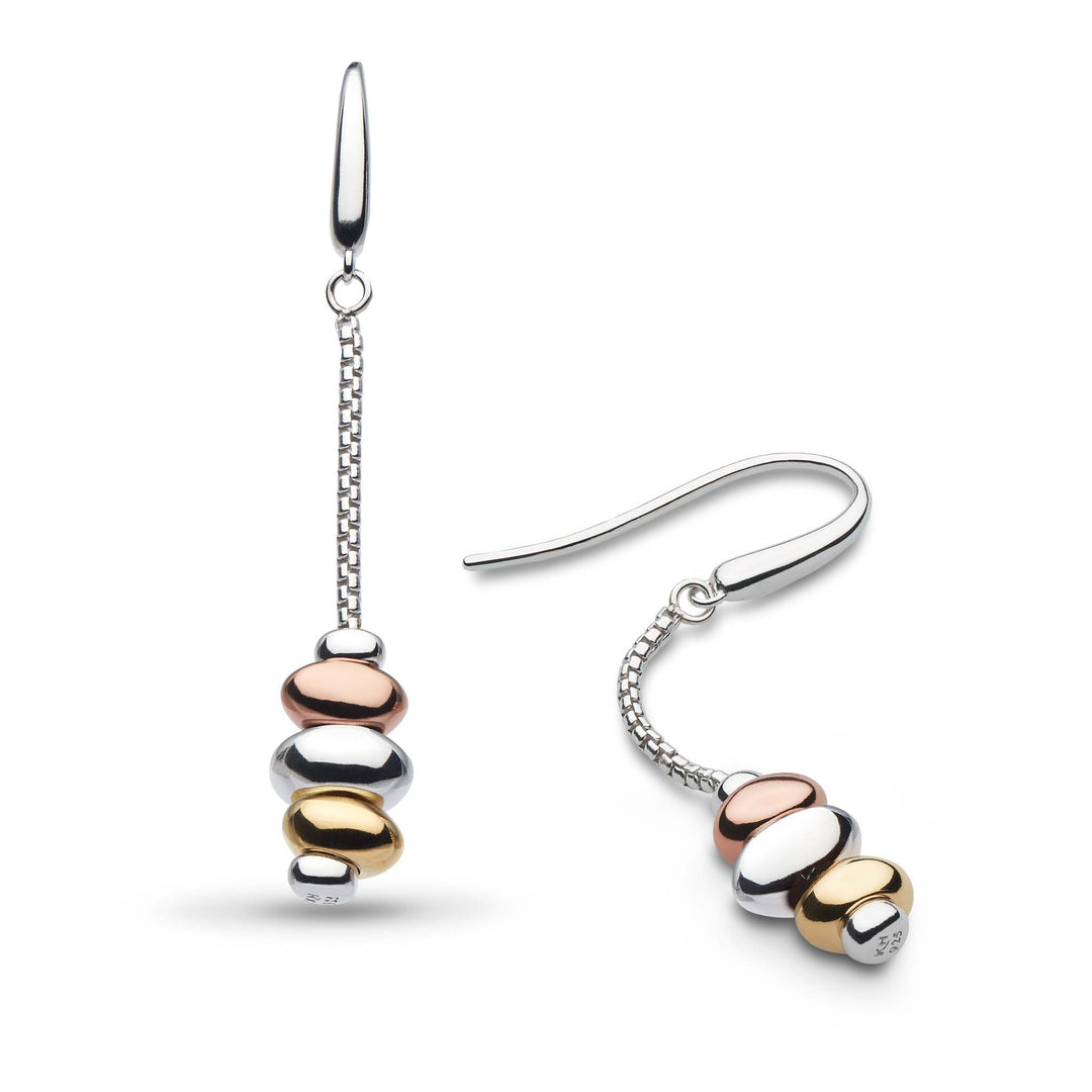Kit Heath - Coast Tumble Golden Drop Earrings - Silver