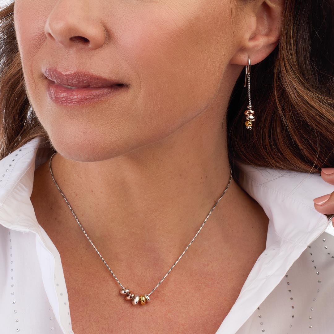 Kit Heath - Coast Tumble Golden Drop Earrings - Silver
