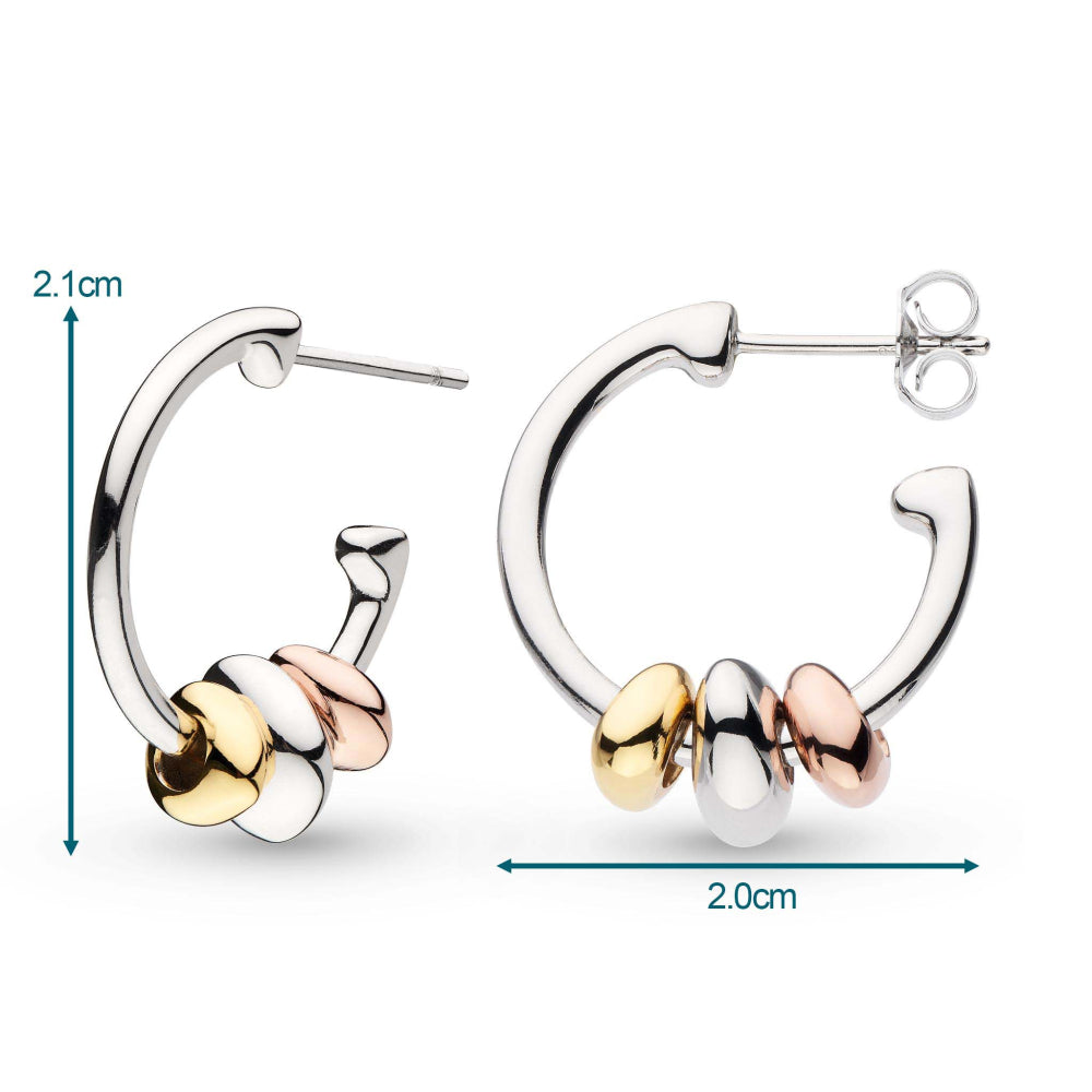 Kit Heath - Coast Tumble Golden Hoop Earrings - Silver