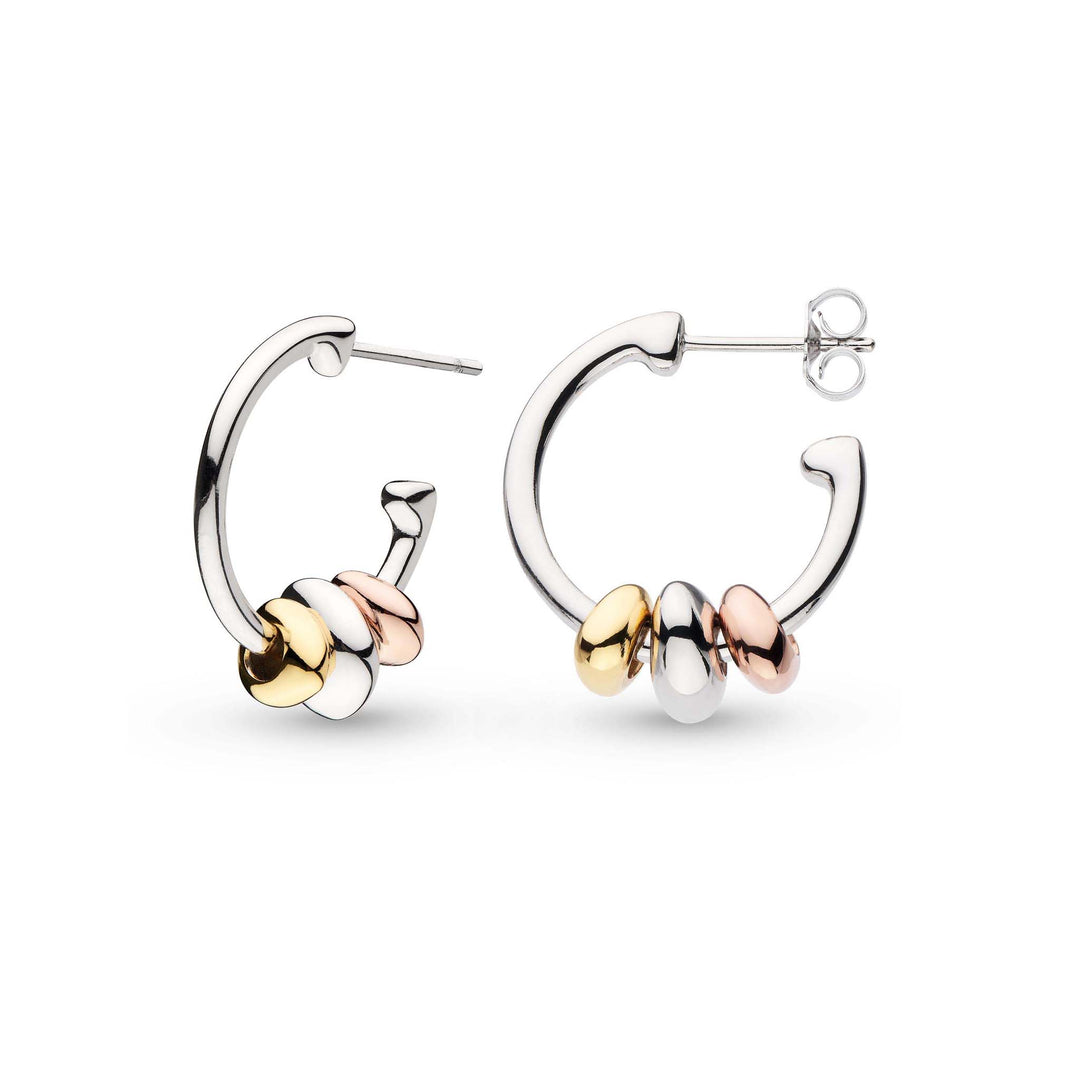 Kit Heath - Coast Tumble Golden Hoop Earrings - Silver