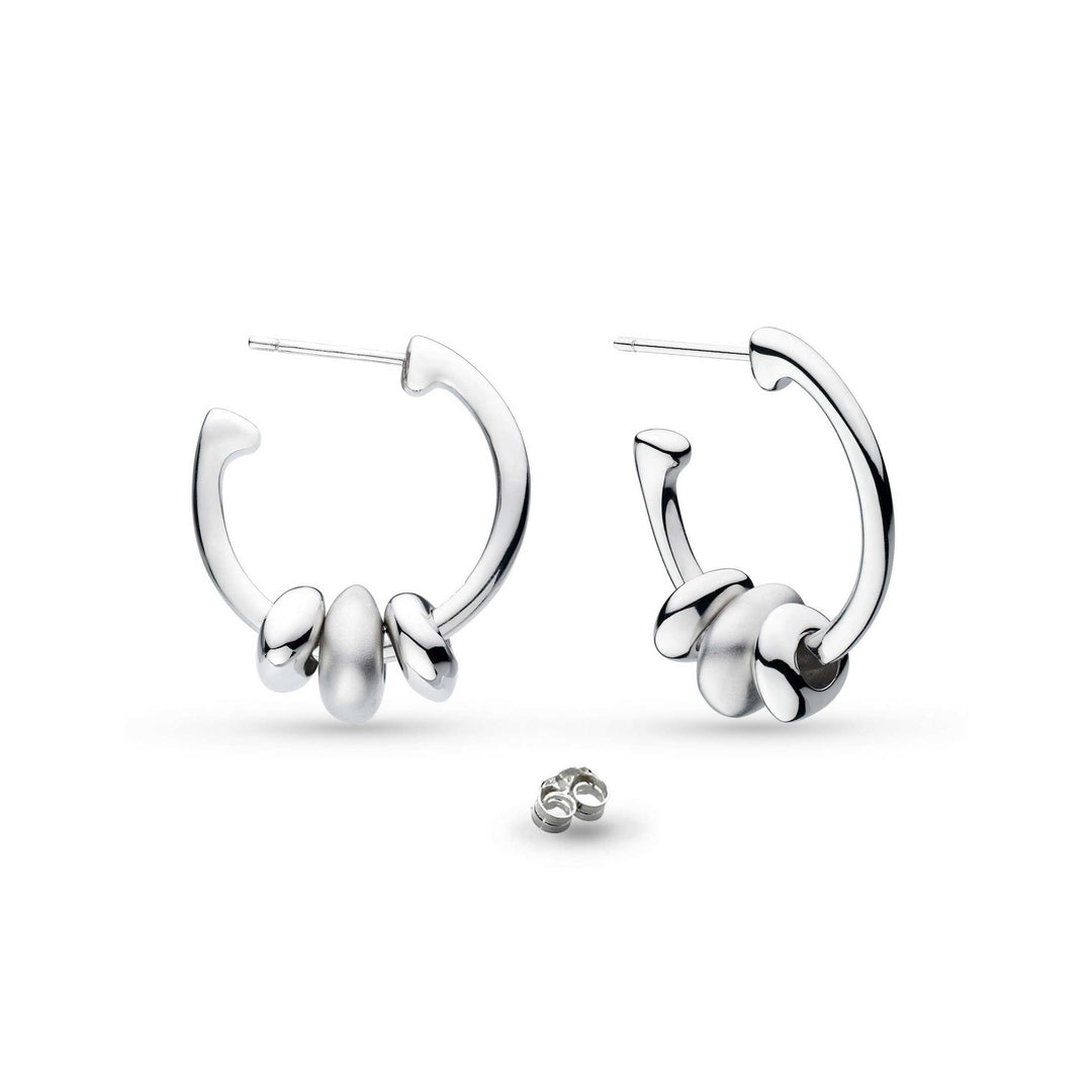 Kit Heath - Coast Tumble Sand Hoop Earrings - Silver