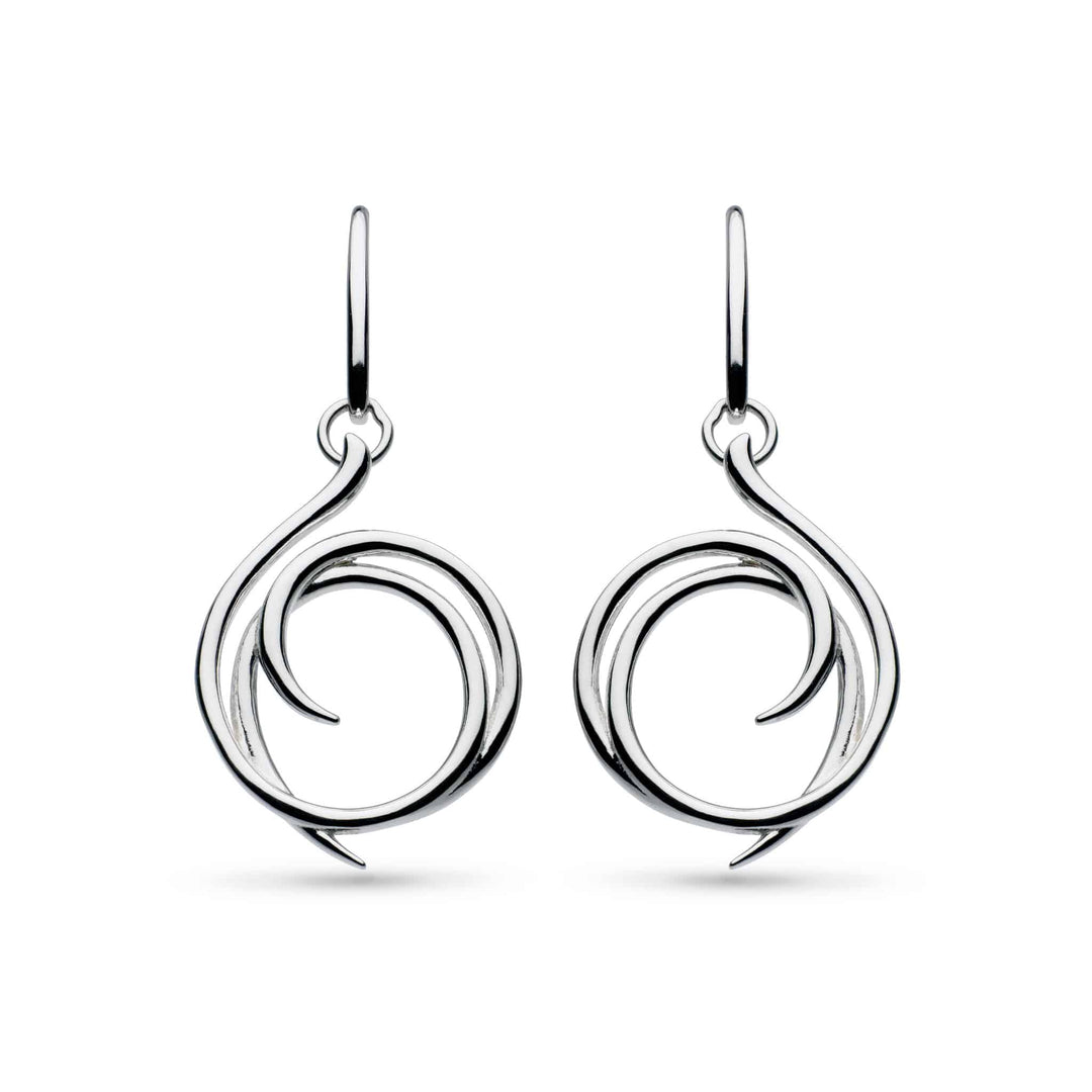 Kit Heath - Entwine Helix Wrap Drop Earrings - Silver