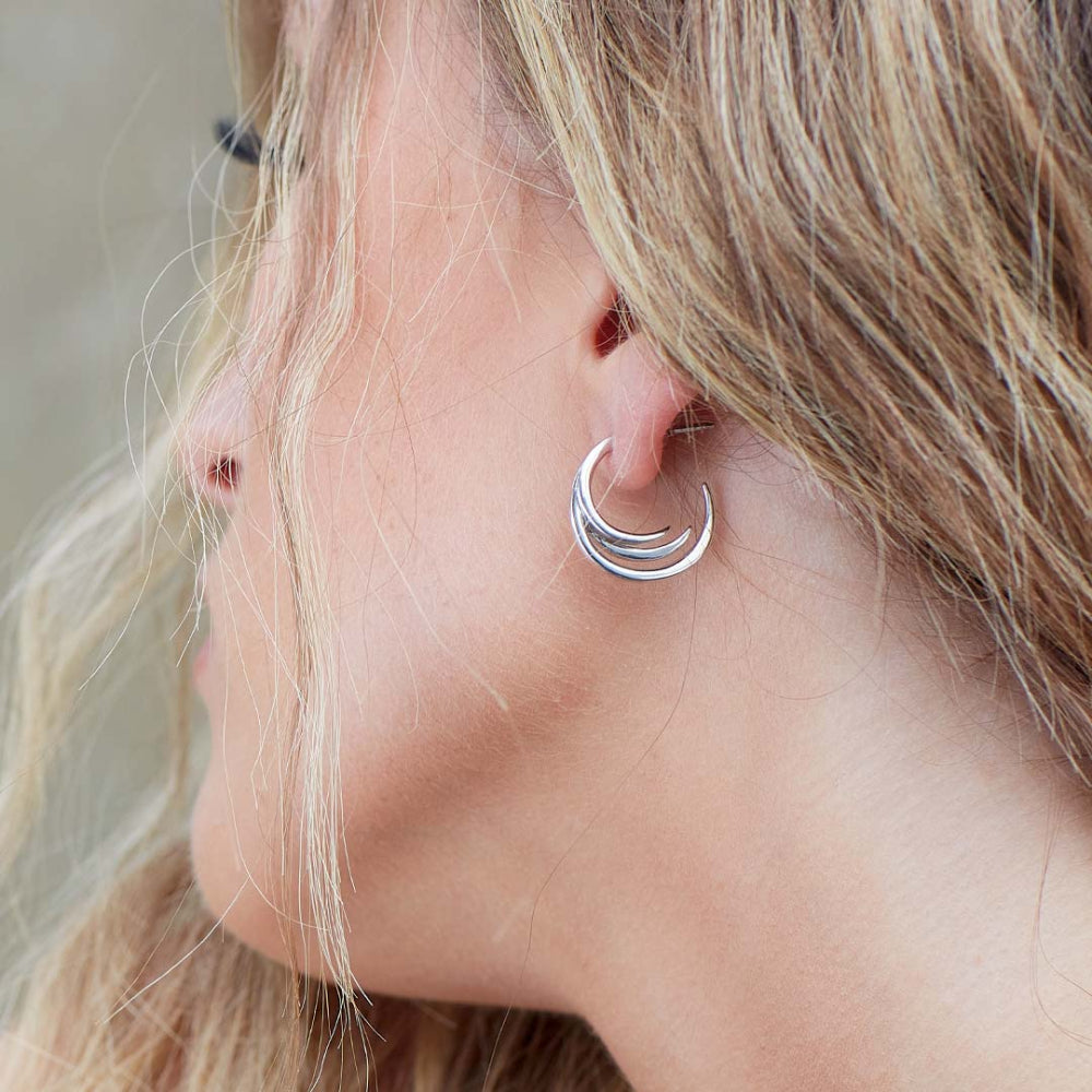 Kit Heath - Entwine Helix Wrap Hoop Earrings - Silver