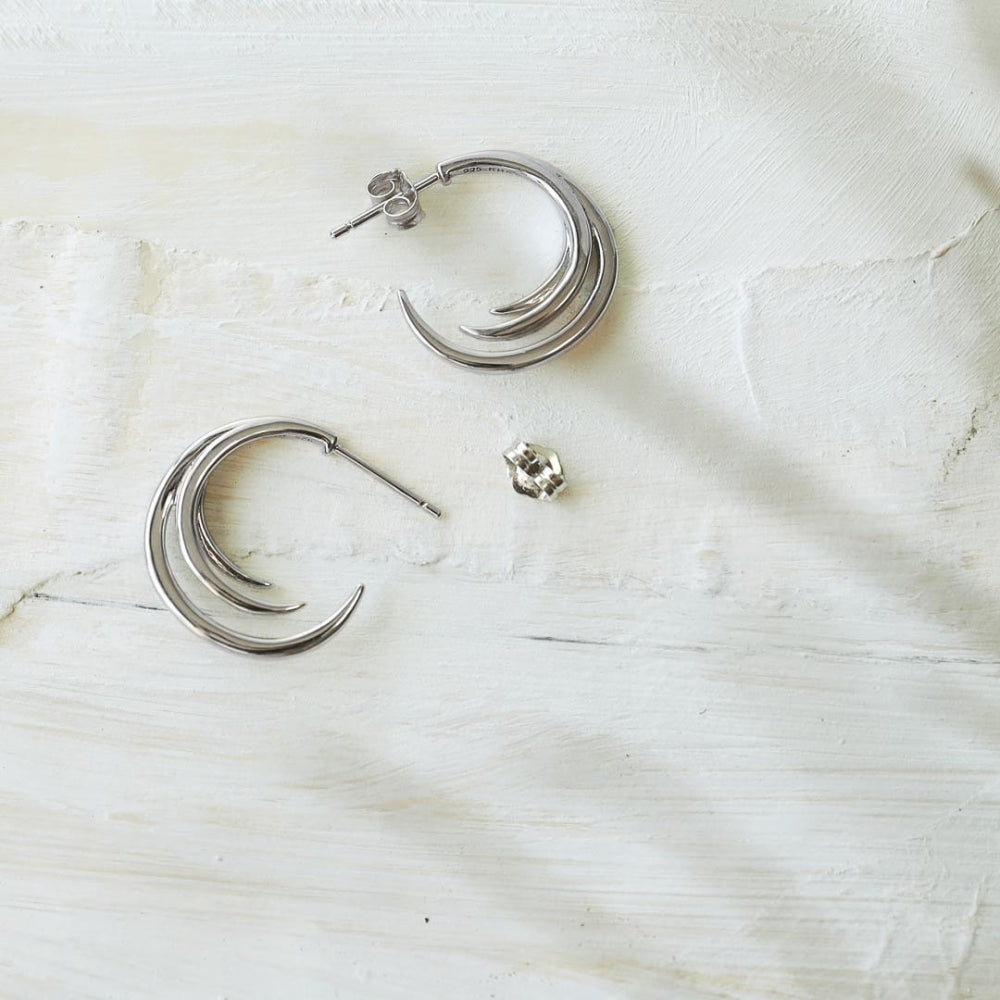 Kit Heath - Entwine Helix Wrap Hoop Earrings - Silver
