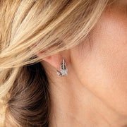Kit Heath - Feather Wisp Hoop Earrings - Silver
