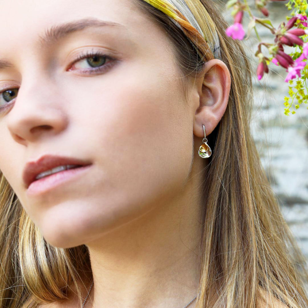 Kit Heath - Blossom Enchanted Petal Golden Drop Earrings - Gold