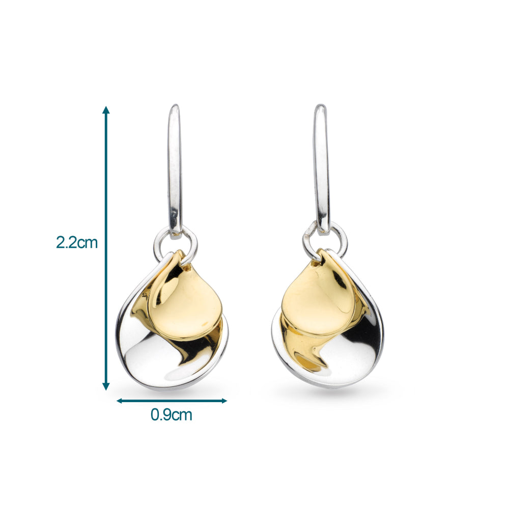 Kit Heath - Blossom Enchanted Petal Golden Drop Earrings - Gold