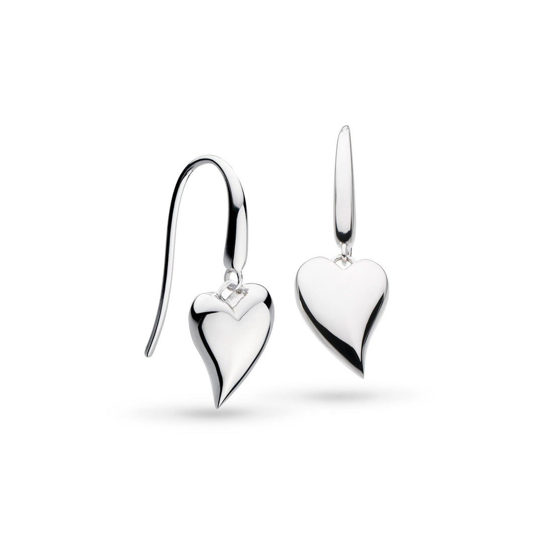 Kit Heath - Desire Cherish Heart Drop Earrings - Silver