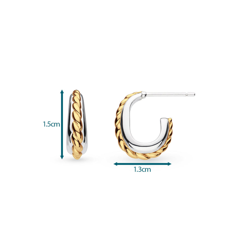 Kit Heath - Marina Rope Band Golden Hoop Earrings - Gold
